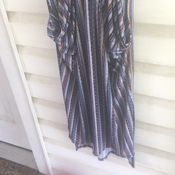 NWT multi navy stripe printed midi dress - Picture 6 of 6